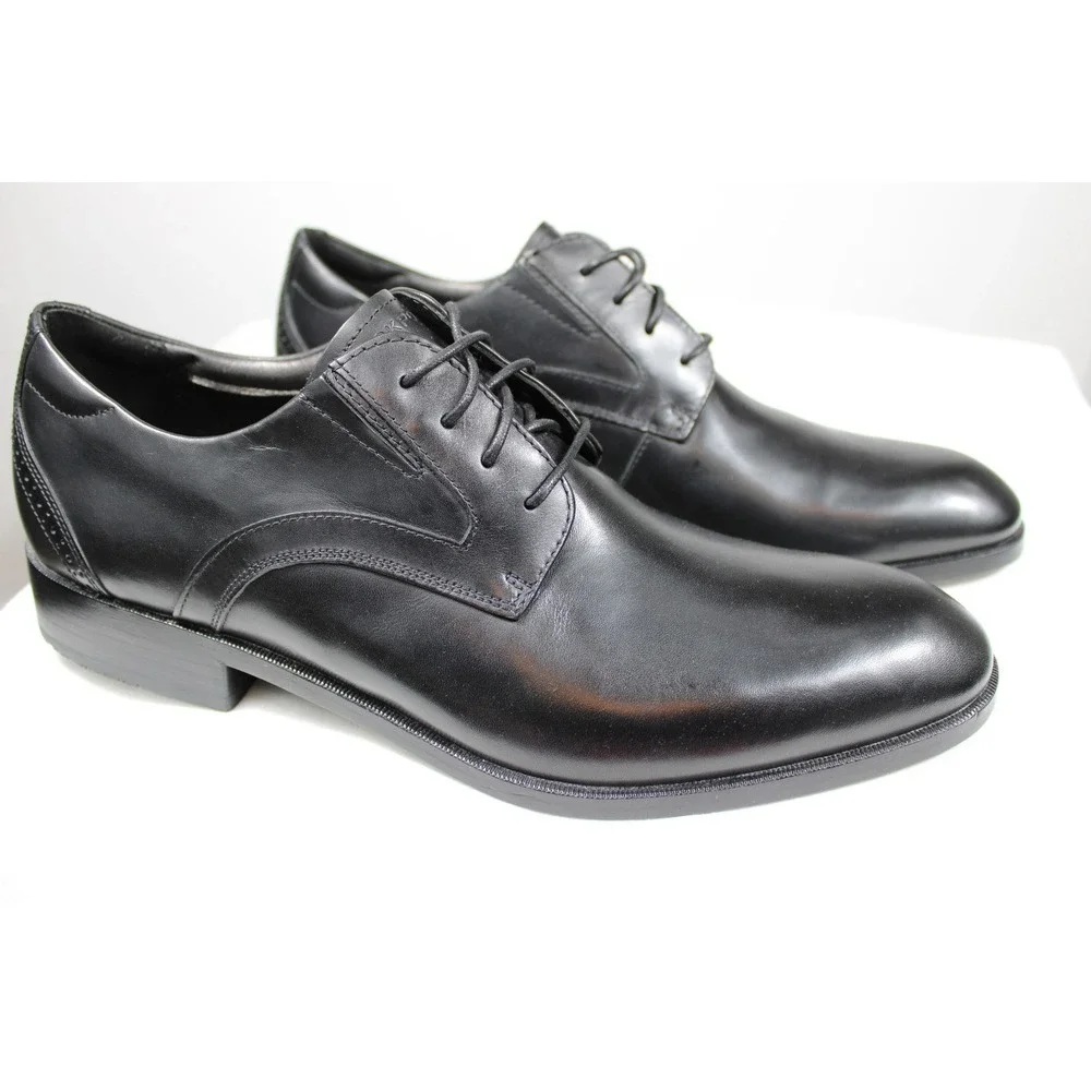 Rockport Men's Totalmotion Oxford Dress Shoes Size 13 W Black Leather